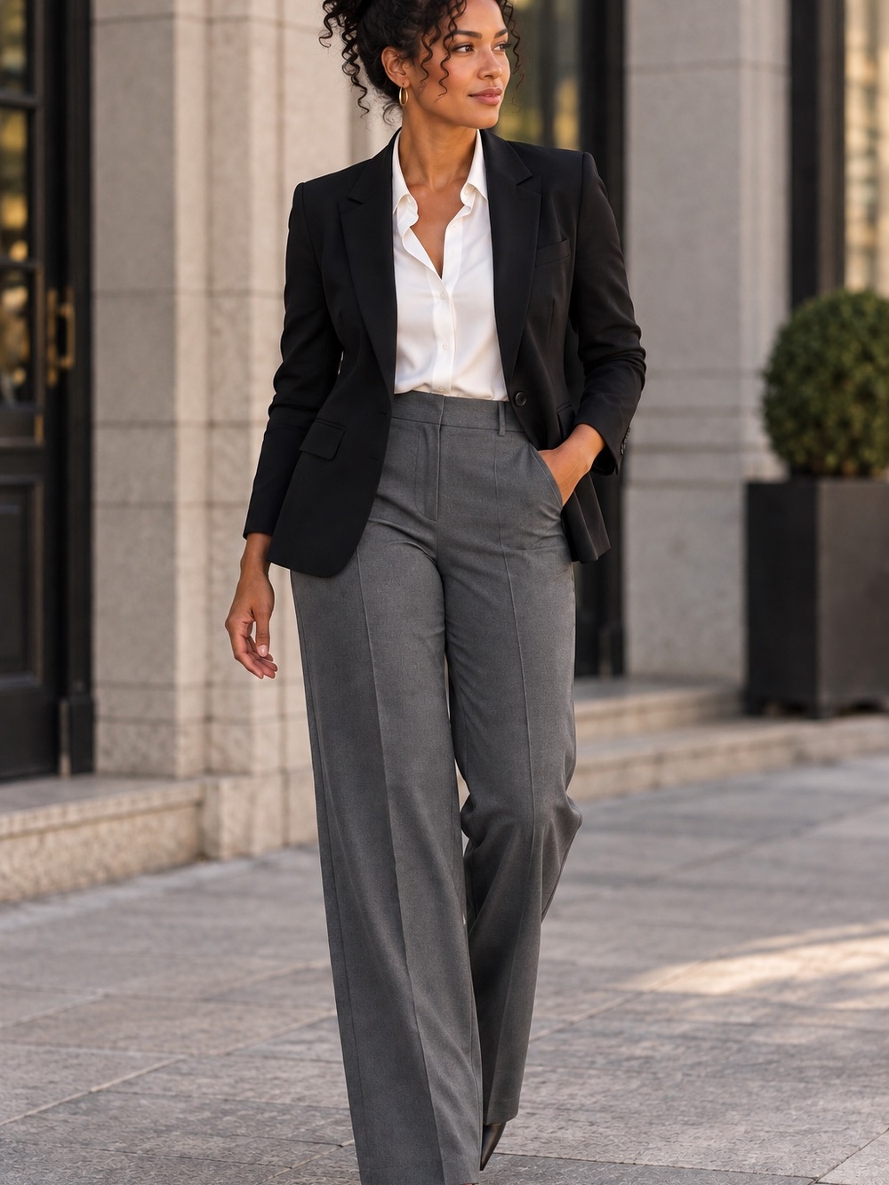🤹‍♀️MAKE OFFER🤹‍♀️ Vince Camuto Black Blazer Suit Jacket Classic Size 8